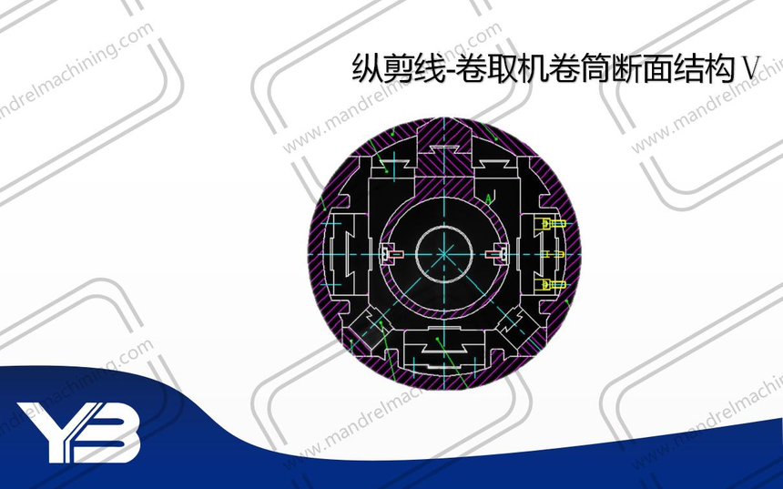 Section structure of slitting line -recoiler mandrel