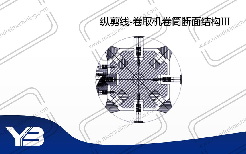 Section structure of slitting line -recoiler mandrel 3