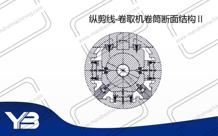 Section structure of slitting line -recoiler mandrel 2